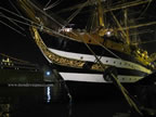vista della prora della nave scuola amerigo vespucci