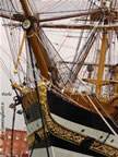 nave scuola Amerigo Vespucci Livorno polena arabeschi in foglia d'oro