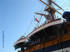Venezia nave scuola Amerigo Vespucci veliero scialuppa