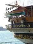 Venezia nave scuola Amerigo Vespucci poppa giardinetto scialuppa