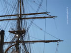 Venezia nave scuola Amerigo Vespucci albero di trinchetto pennoni cime
