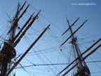 Venezia nave scuola Amerigo Vespucci alberi pennoni cime