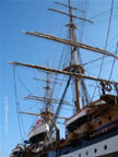Venezia nave scuola Amerigo Vespucci alberi pennoni cime