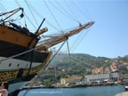 nave scuola Amerigo Vespucci bompresso arabeschi foglia d'oro
