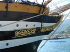 nave scuola Amerigo Vespucci arabeschi in foglia d'oro