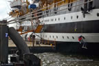 lavori in porto nave amerigo vespucci amburgo