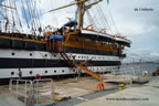 lavori in porto nave amerigo vespucci amburgo