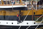 lavori in porto nave amerigo vespucci amburgo