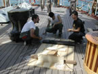 giro del mondo della nave amerigo vespucci lavori a bordo