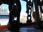 nave scuola amerigo vespucci porto di Livorno torre fortezza vecchia