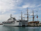 nave san Giusto e nave Amerigo Vespucci porto di Livorno
