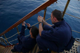 nave scuola amerigo vespucci lavori vita a bordo