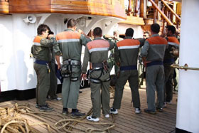 nave scuola amerigo vespucci lavori vita a bordo