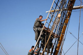 nave scuola amerigo vespucci lavori vita a bordo