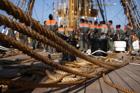 nave scuola amerigo vespucci lavori vita a bordo