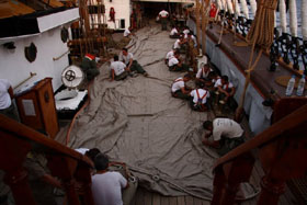 nave scuola amerigo vespucci lavori vita a bordo