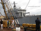 la nave san giusto vista dalla nave scuola amerigo vespucci