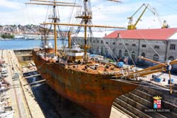 grandi lavori 2014 nave scuola amerigo vespucci