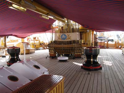 sul cassero della nave scuola amerigo vespucci