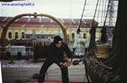 lavori a bordo della nave scuola amerigo vespucci